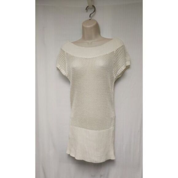 Sweeter Project Eyelet Cap Sleeve  Ivory Sweater  Size  M - Picture 4 of 8